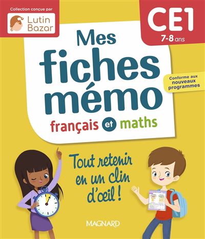 Mes fiches mémo CE1 français et maths