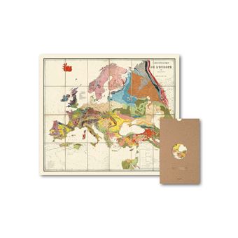 Carte – Carte géologique de l'Europe - Géographie nostalgiqu