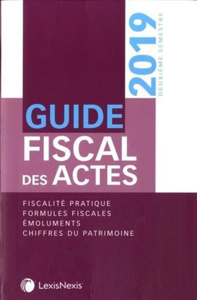 Guide fiscal des actes 2eme semestre 2020