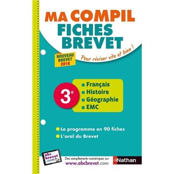 Ma Compil Fiches Brevet Francais Histoire Geographie Emc 3eme Broche Nicolas Coppens Clement Dirson Francois Dirson Achat Livre Fnac