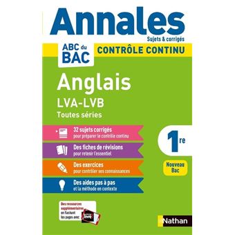 Annales ABC du BAC 2023 Anglais 1re - Corrigé