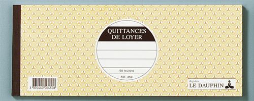 DAUPHIN CARNET QUITTANCE DE LOYER