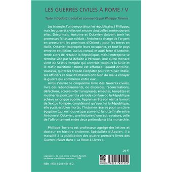 Les Guerres civiles à Rome - Livre V