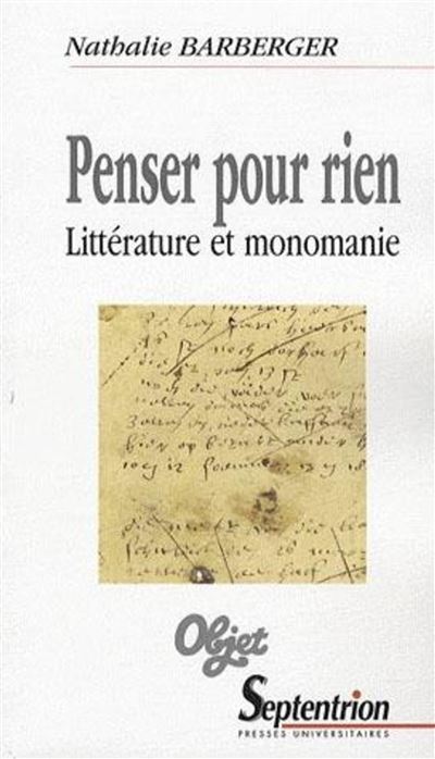 Penser pour rien -  PU Septentrion - broché