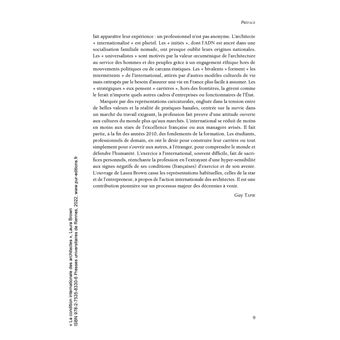La condition internationale des architectes