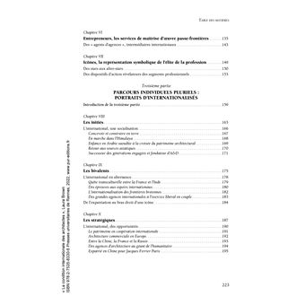 La condition internationale des architectes