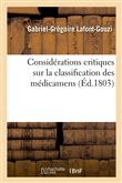 Considérations critiques sur la classification des médicamens