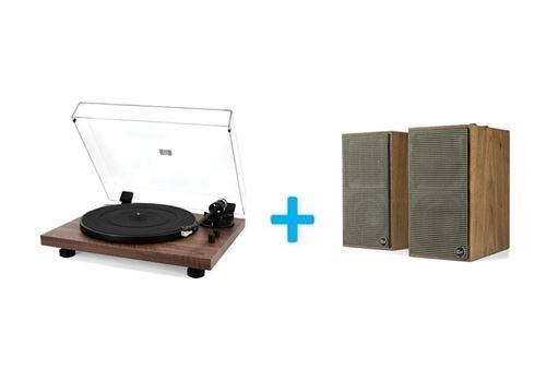 Pack vinyle JVC AL F64T + 2 enceintes amplifiées Klipsch The Fives Walnut - vue 1