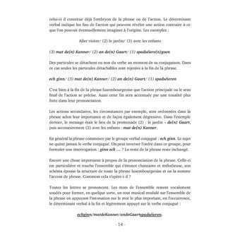 Petite Grammaire Luxembourgeoise