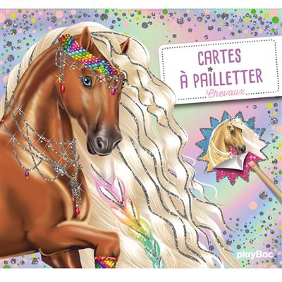 Cartes a pailleter chevaux