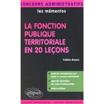 La Fonction Publique Territoriale En 20 Leçons - Broché - Frédéric ...