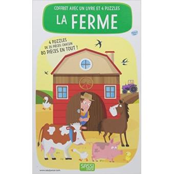 Mon coffret des animaux de la ferme Livre avec puzzle - Boîte ou ...
