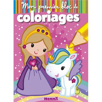 Mon premier bloc de coloriages (Princesse et Licorne)
