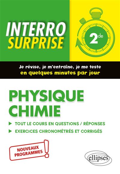 Physique, chimie seconde