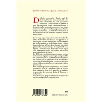 Droits de l’homme : quelle universalité ?