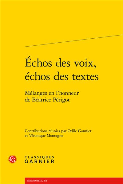 Échos des voix, échos des textes