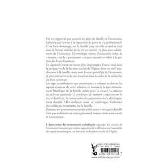 Famille et économie à la lumière de la Doctrine sociale de l'Église