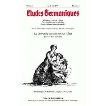 Études germaniques - N°2/2010