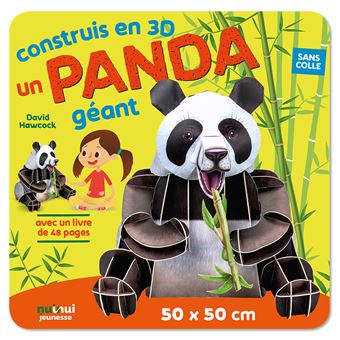 Construis en 3d un panda géant