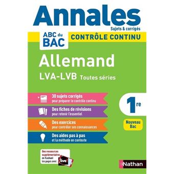 Annales Bac 2023- Allemand 1re-Corrigé