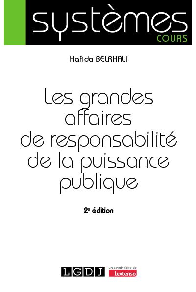 Les grandes affaires de responsabilité de la puissance publique - Hafida Belrhali - broché