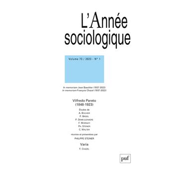 Annee sociologique 2023, vol. 73(1)