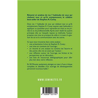 Les 7 habitudes de ceux qui réalisent tout ce qu'ils entreprennent (Résumé et analyse de Stephen R. Covey)