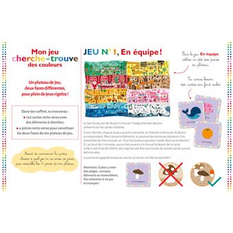 Mon jeu cherche et trouve des couleurs - coffret avec plateau et cartes