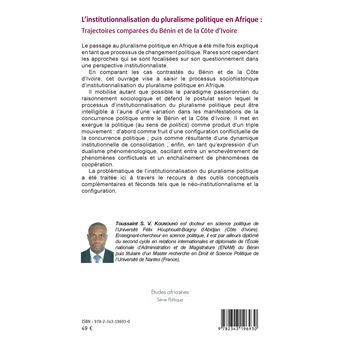 L'institutionnalisation du pluralisme politique en Afrique :