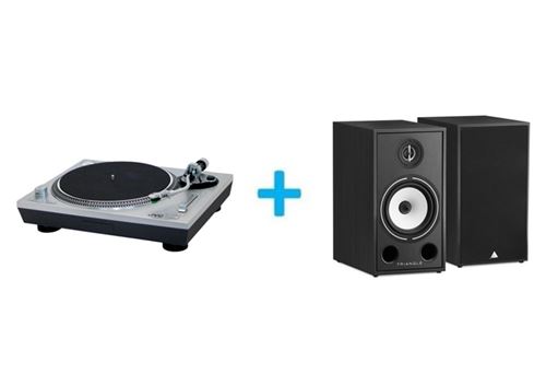 Pack Platine Vinyle Jvc Al-F85S + 2 Enceintes Bibliothèques Triangle Borea Br03