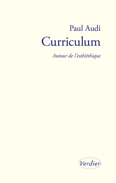 Curriculum autour de l'esth/ethique