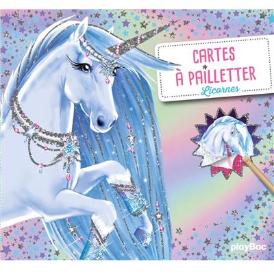 Cartes a pailleter licornes