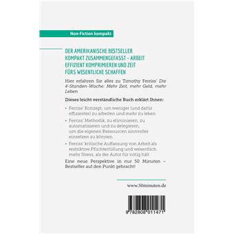 Die 4-Stunden-Woche. Zusammenfassung & Analyse des Bestsellers von Timothy Ferriss