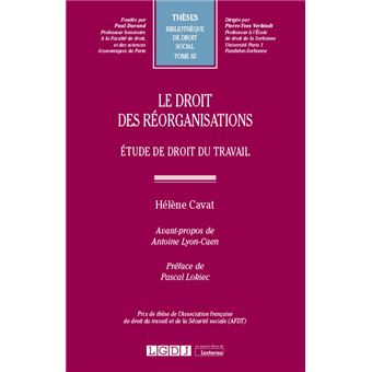 Le droit des réorganisations