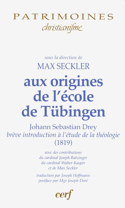 Aux origines de l'École de Tübingen
