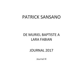 De Muriel baptiste à Lara Fabian journal 2017