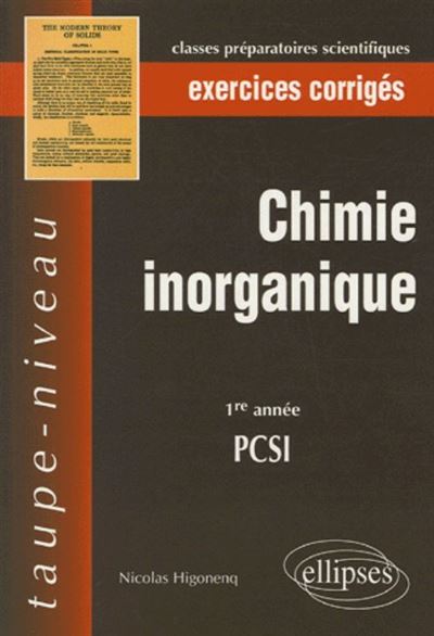Exercices corrigés de Chimie inorganique PCSI