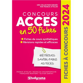 Concours ACCES en 50 fiches