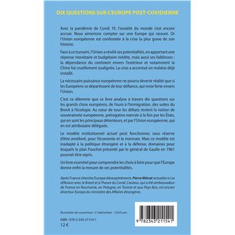 Dix questions sur l'Europe post-covidienne