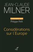 Considérations sur l'Europe