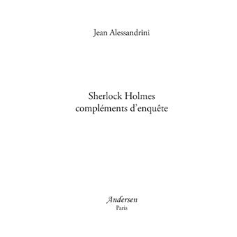 Sherlock Holmes compléments d'enquête