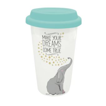 Tasse en porcelaine à double paroi Legami éléphant