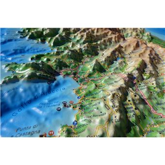 Reliefkarte Von Korsika - Detaillierte Landkarte 1:350.000 Im Maßstab