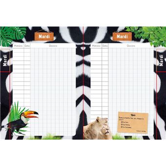 Cahier de textes UNE SAISON AU ZOO