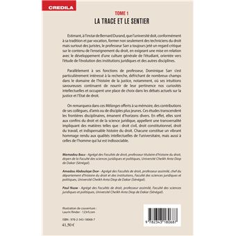 La trace et le sentier Tome 1