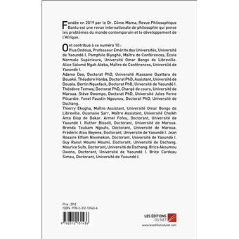 Revue Philosophique Bantu