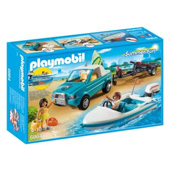Playmobil 4144 voiture familiale et sa remorque bateau - Playmobil