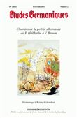 Études germaniques - N°2/2011