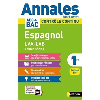 Annales ABC DU BAC 2023 Espagnol 1re - Corrigé