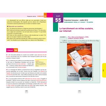 Annales du brevet Annabrevet 2021 Histoire-géographie EMC 3e